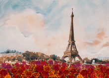 Eiffel Tower- Paris European City Landscape France.