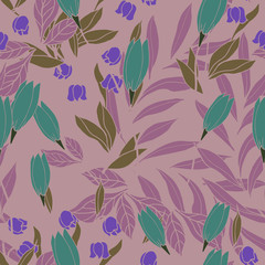 Abstract elegance pattern with floral background.