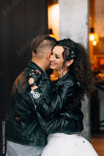 Wedding In The Style Of Rock Rocker Or Biker Guys