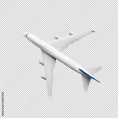 Model plane,airplane mock up.clipping path Fototapet