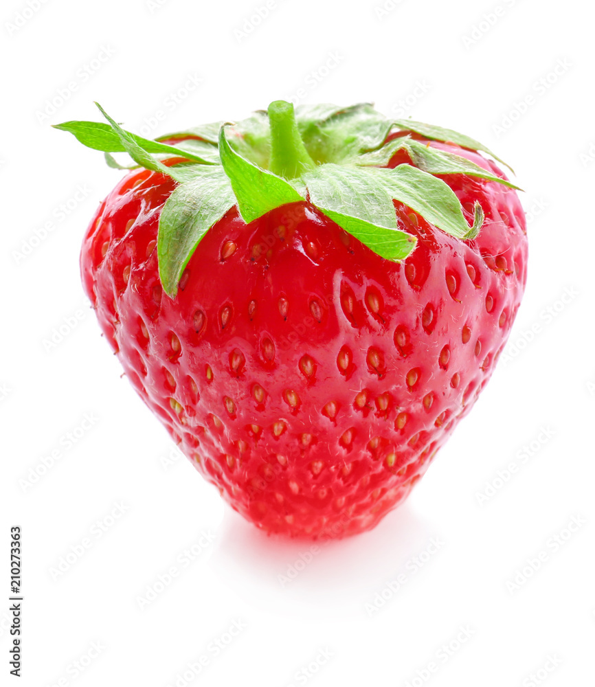 Sweet ripe strawberry on white background