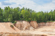 Sand hills in a quarry