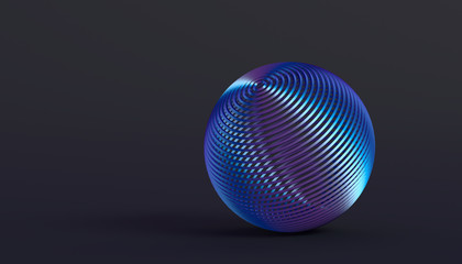 Aufkleber - abstract 3d rendering of geometric shape. minimalistic composition. modern background design with sp