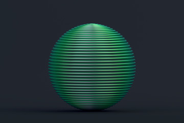 Poster - Abstract 3d rendering of geometric shape. Minimalistic composition. Modern background design with sphere for poster, cover, branding, banner, placard.