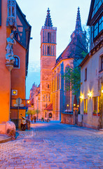Wall Mural - Beautiful medieval town of Rothenburg, Bavaria, Germany