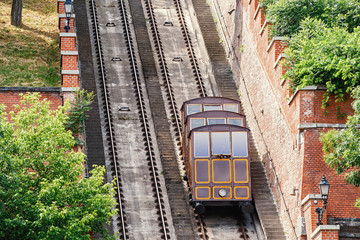 Wall Mural - funicular railway transport to hill in the City