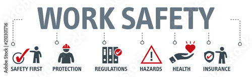 Fotografía Banner Standard construction safety concept