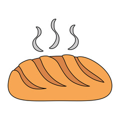 Poster - delicious bread bakery icon vector illustration design