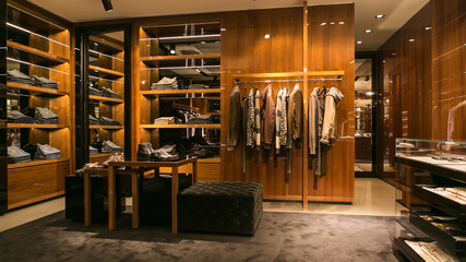 Wall Mural - A luxury store with men clothing.