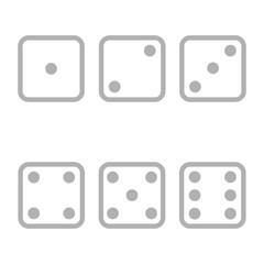 Dice icons set