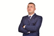 © Alexandr - Man in suit on white background. Confident businessman. Office worker.