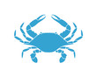 Blue crab. Logo. Isolated crab on white background