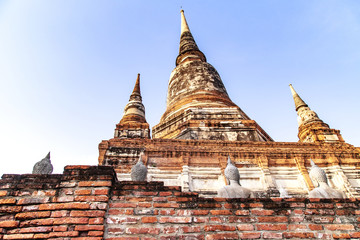 Old Buddha statue in temple at Ayutthaya, Thailand