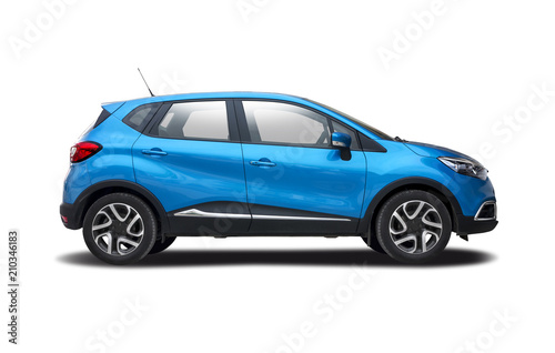 Fotomural SUV car side view isolated on white