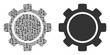 © Aha-Soft - Gear composition icon of one and zero digits in various sizes. Vector digital symbols are organized into gear collage design concept.