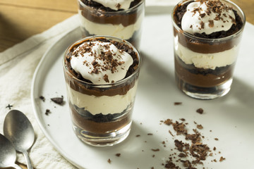 Canvas Print - Sweet Homemade Chocolate Parfait Dessert