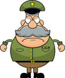 Cartoon Army General Grumpy
