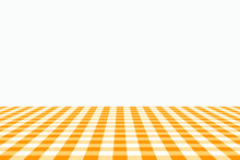 Orange Gingham Pattern. Texture From Rhombus/squares For - Plaid, Tablecloths, Clothes, Shirts, Dresses, Paper, Bedding, Blankets, Quilts And Other Textile Products. Vector Illustration.