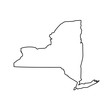 map of New York state. vector illustration