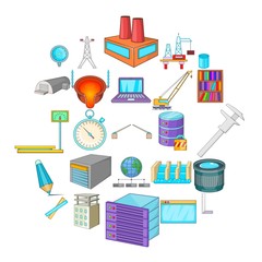 Poster - Planning icons set. Cartoon set of 25 planning vector icons for web isolated on white background