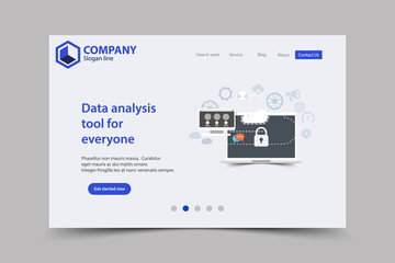 Wall Mural - New Trendy Website Landing Page vector theme template design