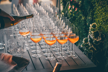 The Rose Wine Glass and Orange View