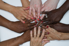 Diversity, Hands Women From Diverse Backgrounds, Woman's Strength And Unity Interracial 