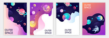 Set Of Banner Templates. Universe. Space Trip. Design. Vector Illustration