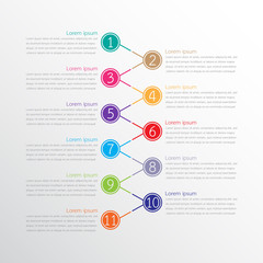 Poster - Vector infographic templates used for detailed reports. All 11 topics.