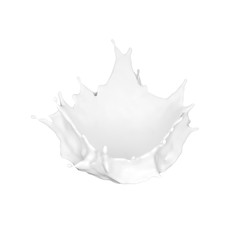 Leinwandbilder - 3d render of liquid splash isolated on white background with clipping path