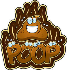 Poster - Cartoon Poop Text