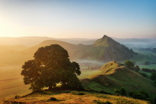 Sunrise Over Parkhouse Hill Seen From Chrome Hill In Peak District UK