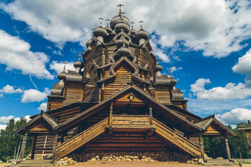 ancient wooden church in Russia