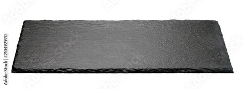 Cuadros en Lienzo black stone plate isolated on white background