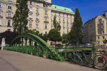 Wall Mural - Art Nouveau Bridge over the railway, Vienna, Austria