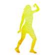© zolotons - vector, isolated, white background, watercolor silhouette girl dancing
