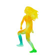 © zolotons - vector, isolated, white background, watercolor silhouette girl dancing dance