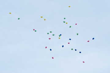 Balloons flying in the sky