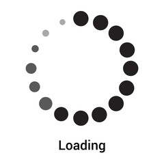 Poster - Loading icon vector sign and symbol isolated on white background, Loading logo concept