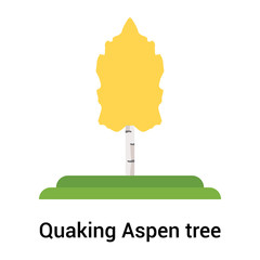 Poster - Quaking Aspen tree icon vector sign and symbol isolated on white background, Quaking Aspen tree logo concept