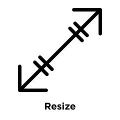 Poster - resize icon vector sign and symbol isolated on white background, resize logo concept