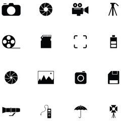 Wall Mural - Photographic Equipment icon set