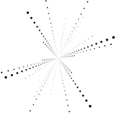 Poster - Geometric technology vector background with Star Warp or Hyperspace. Abstract monochrome trail. Vector illustration.