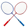 Badminton racket isolated