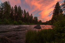 Deschutes River At Sunset