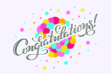 Congratulations lettering vector illustration EPS 10