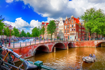 Wall Mural - canal in amsterdam