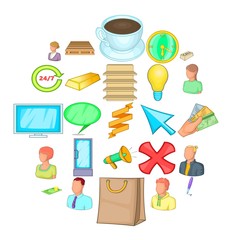 Poster - Incorporation icons set. Cartoon set of 25 incorporation vector icons for web isolated on white background