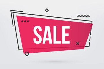 Wall Mural - creative vector illustration of modern trendy season sale banner offer tag isolated on transparent b