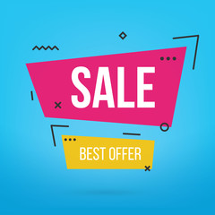 Wall Mural - creative vector illustration of modern trendy season sale banner offer tag isolated on transparent b